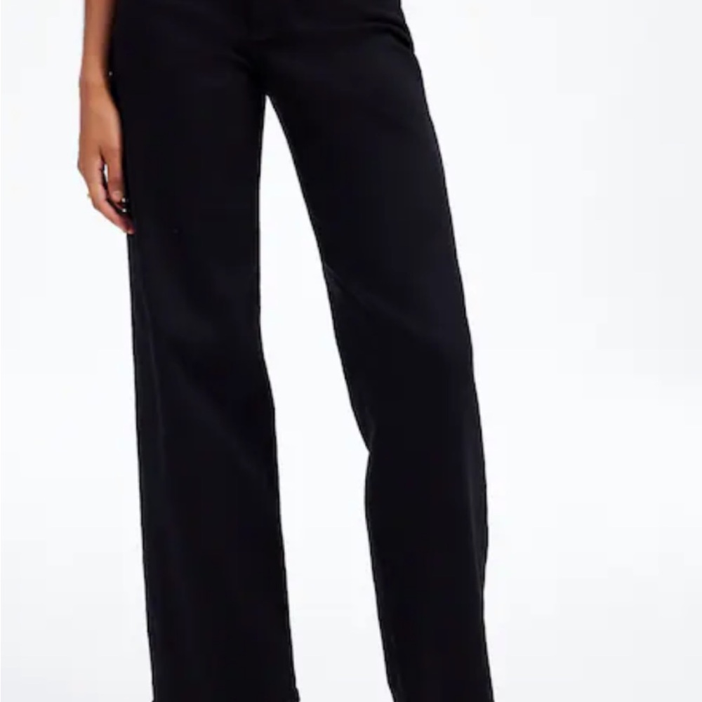 Madewell Classic Black Wide Leg Pants